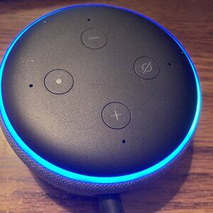 Amazon Echo Dot 3rd Gen Smart Speaker GRAY (D9N29T) Alexa w/Power Cable Tested